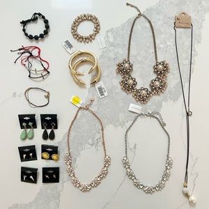 CHARTER CLUB Boutique Gold Silver Necklace Earrings Bracelets Jewelry Bundle Lot